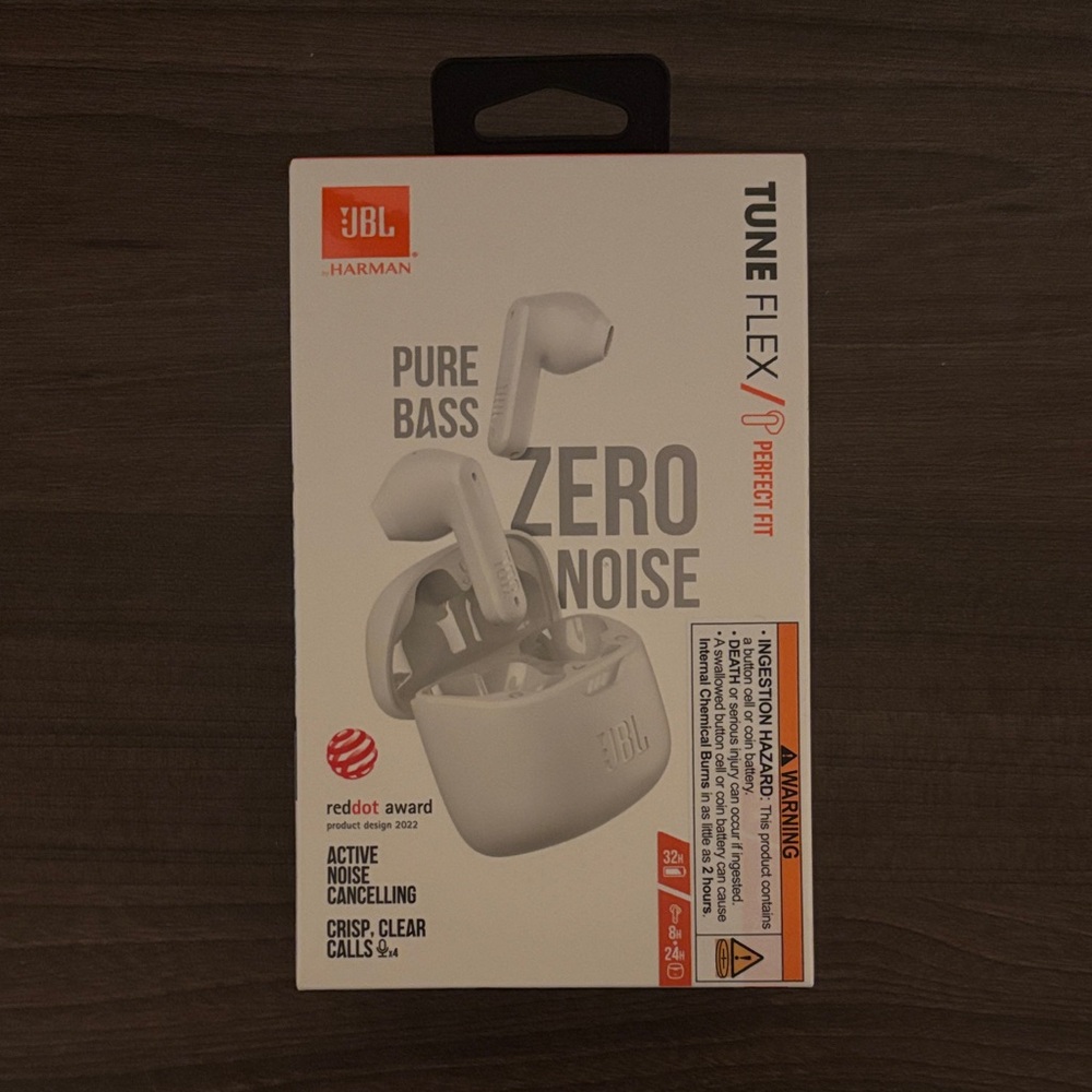 JBL Tune Flex Earbuds - White
